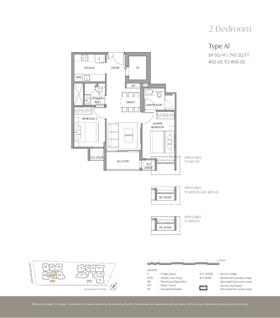 The Hillshore 2 Bedroom Type A1 floor plan